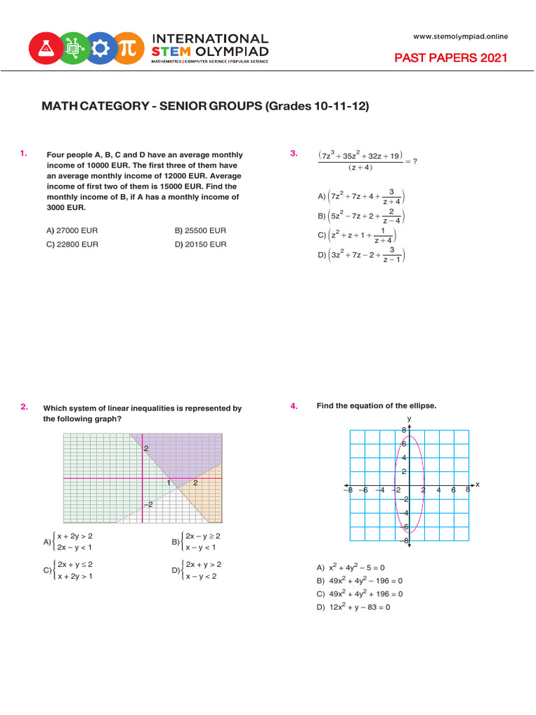 2021 en Mathematics 10-11-12 STEM | PDF | Mathematics | Mathematical ...