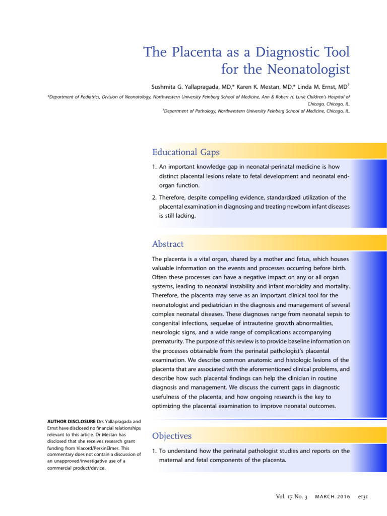 2-3-a-DM-Paper-I-The Placenta As A Diagnostic Tool-Neoreview 2016 | PDF ...