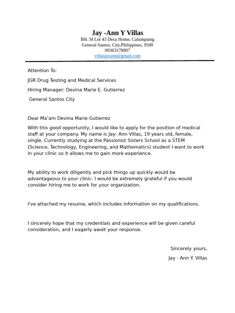 Application for Medical Staff Position | PDF