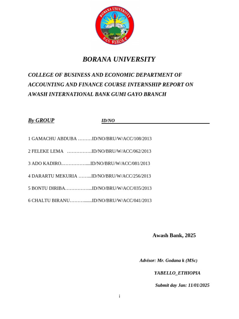 Gamachu AWASH BANK | PDF | Swot Analysis | Cognition