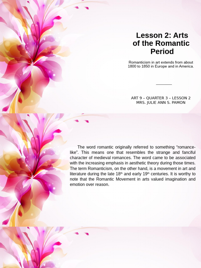 Romantic Period Art Overview | PDF | Romanticism | Paintings