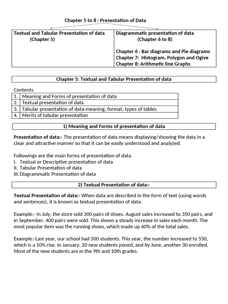 Chapter 5 textual and tabular presentation pdf