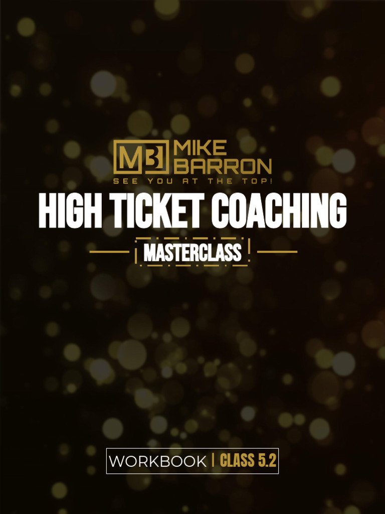 High Ticket Coaching Sales Masterclass | PDF
