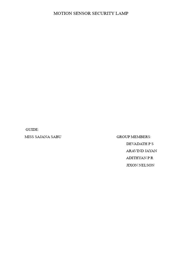MOTION SENSOR[1] | PDF