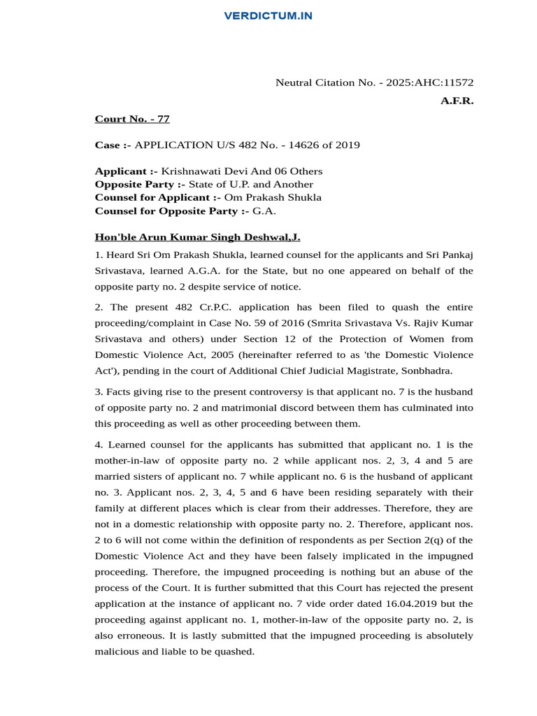 Court To Verify Party in DV Before Issuing Notice | PDF | Family ...