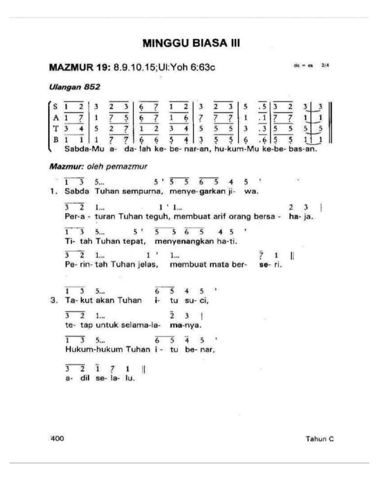 Minggu Biasa III Th. C | PDF