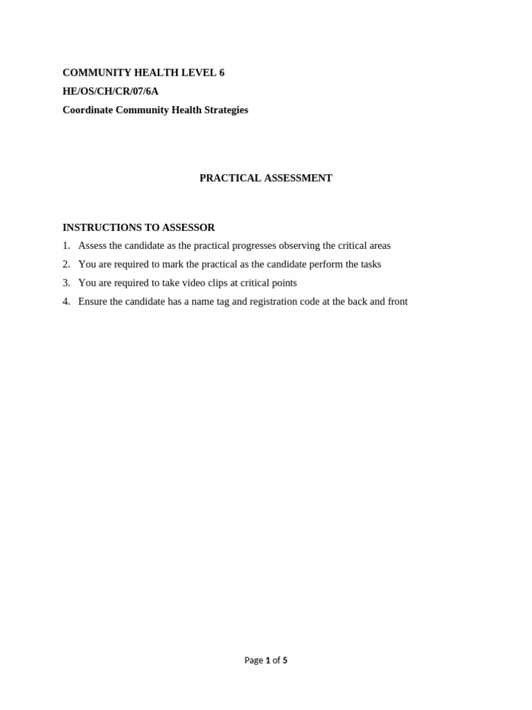 Community Health Strategies Assessment Guide | PDF | Government ...