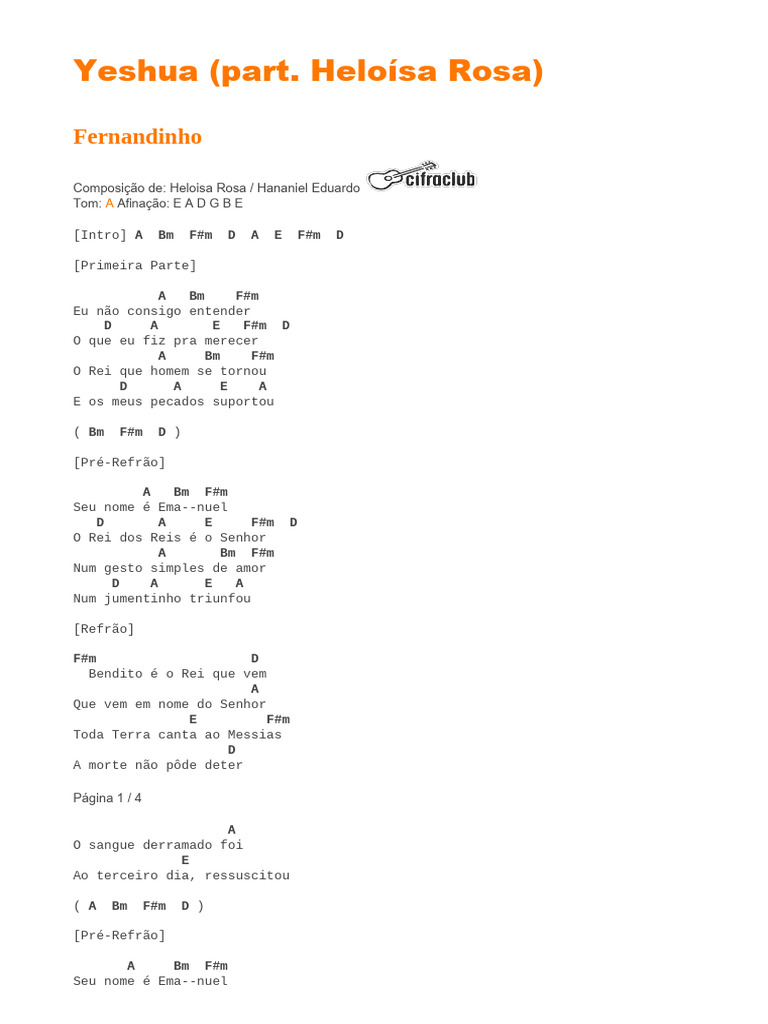 Letra e Acordes de 