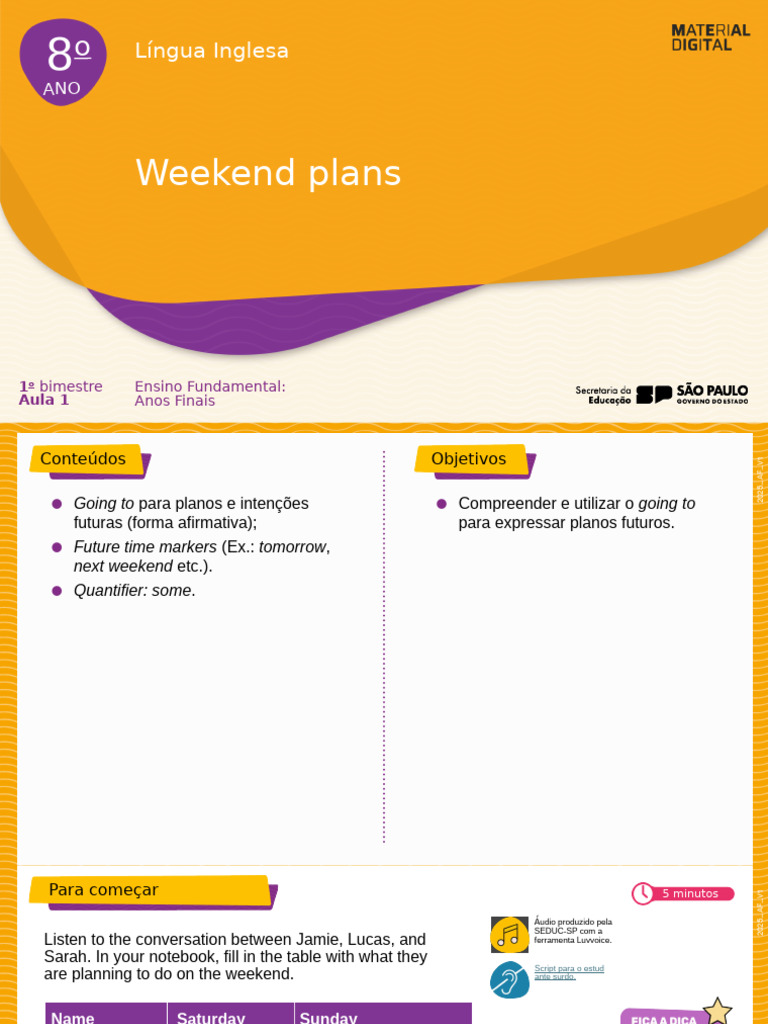 Future Plans In English Lessons Pdf