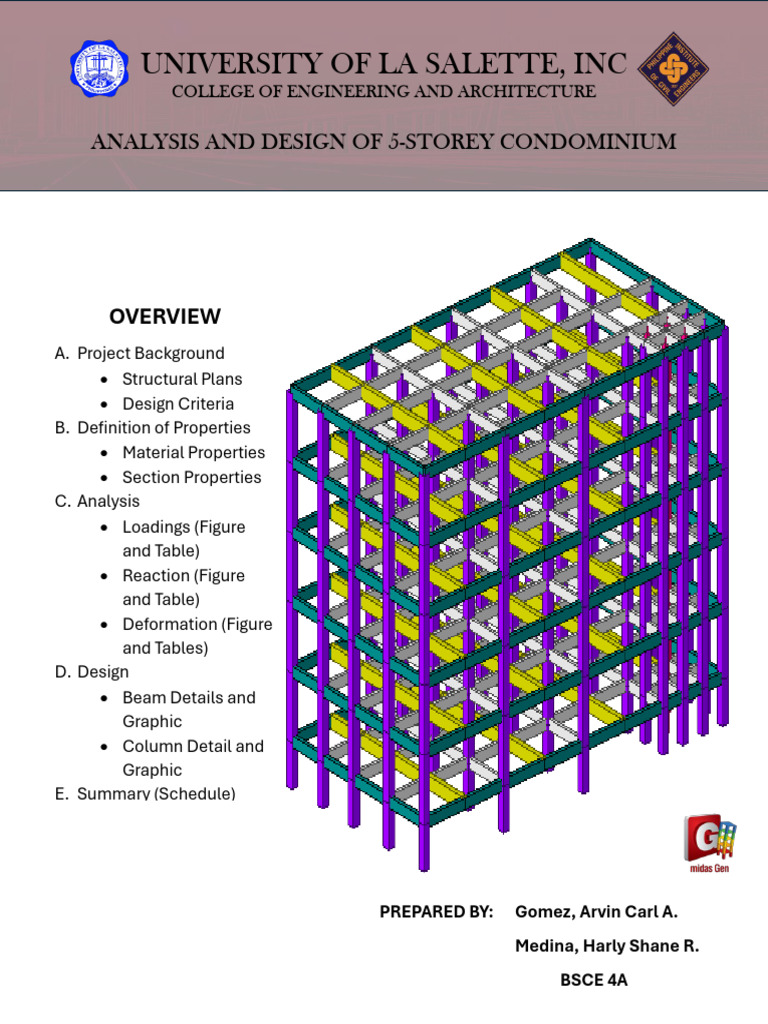 Gomez Medina - Analysis and Design of 5 Storey Condominium | PDF | Beam ...