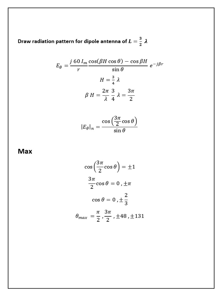 Dipole Antenna Radiation Patterns | PDF | Telecommunications ...