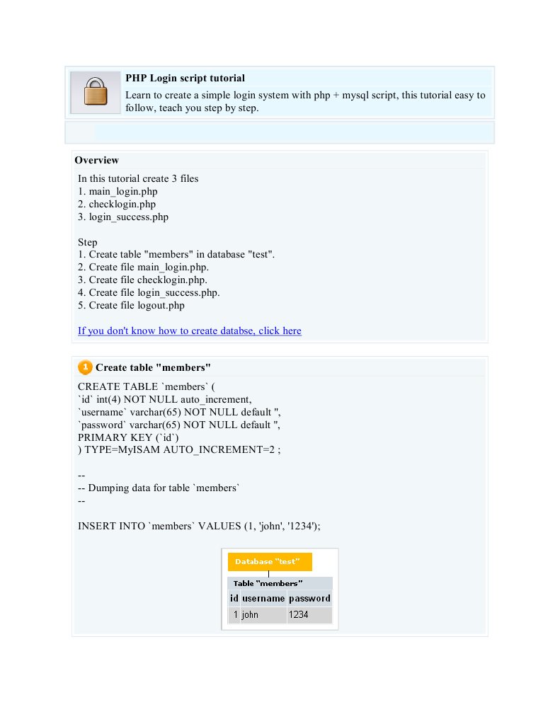 PHP Secure Login Script Tutorial | PDF | Career & Growth | Business