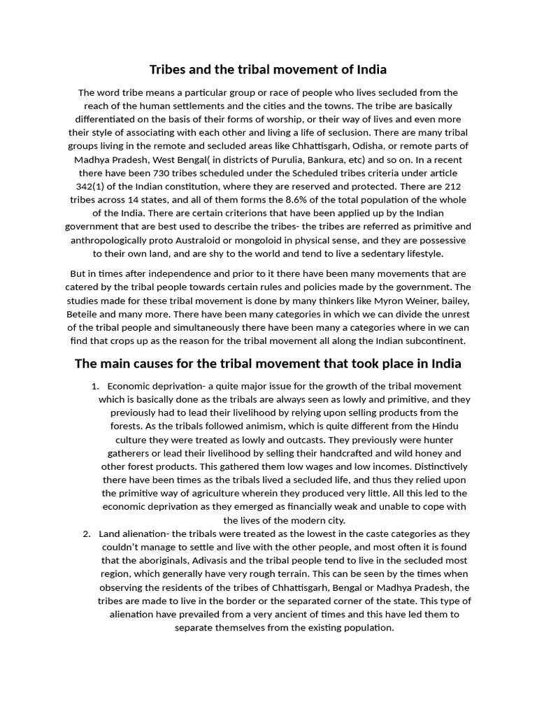 Understanding India's Tribal Movements | PDF