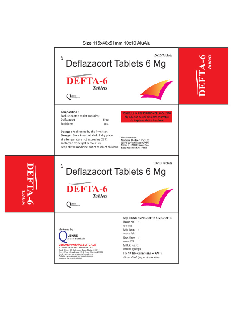DEFTA-6 | PDF | Tablet (Pharmacy) | Pharmaceutical Sciences