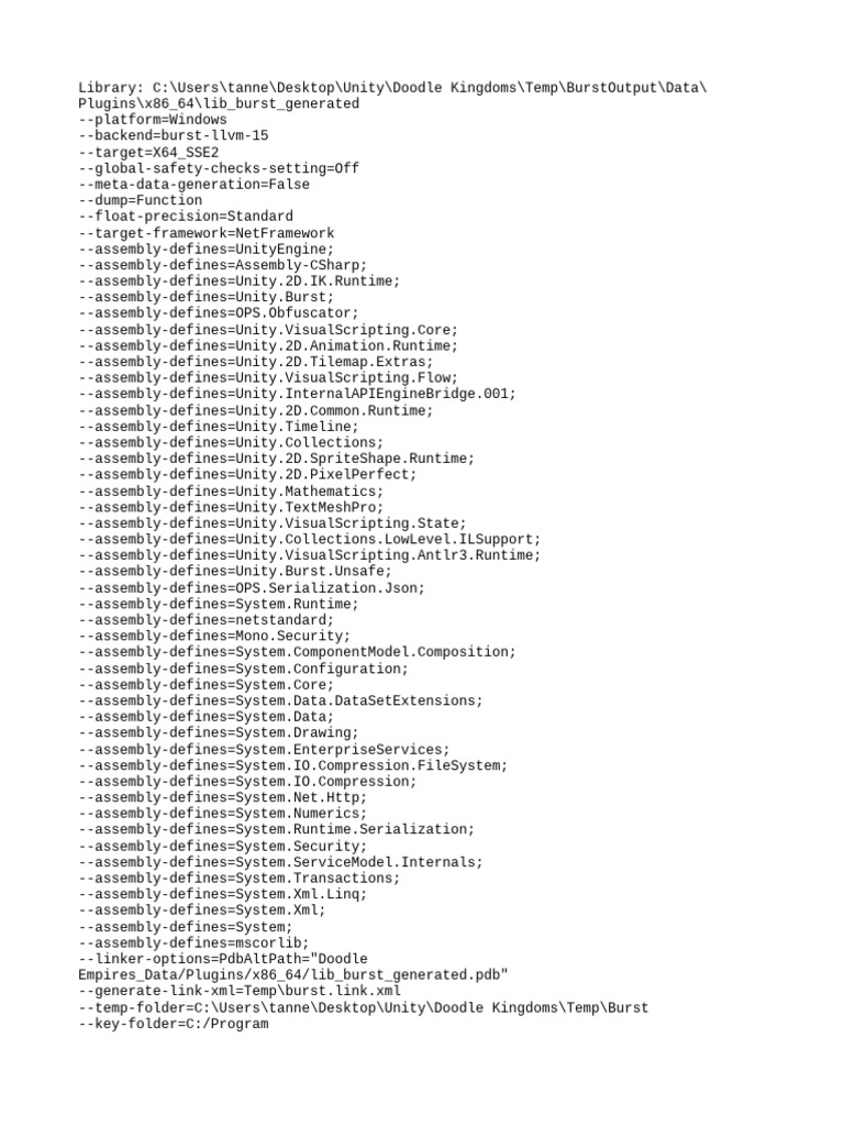 Unity Burst Compiler Configuration Guide | PDF | Integer (Computer ...