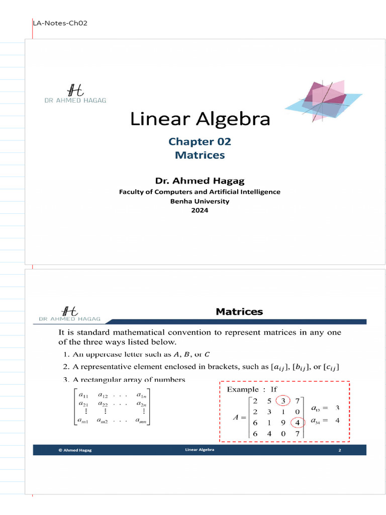 LA Ch02 | PDF
