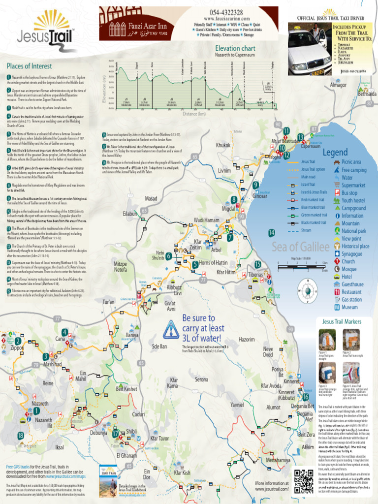 Jesus Trail Map and Guide | PDF | Galilee | Canonical Gospels