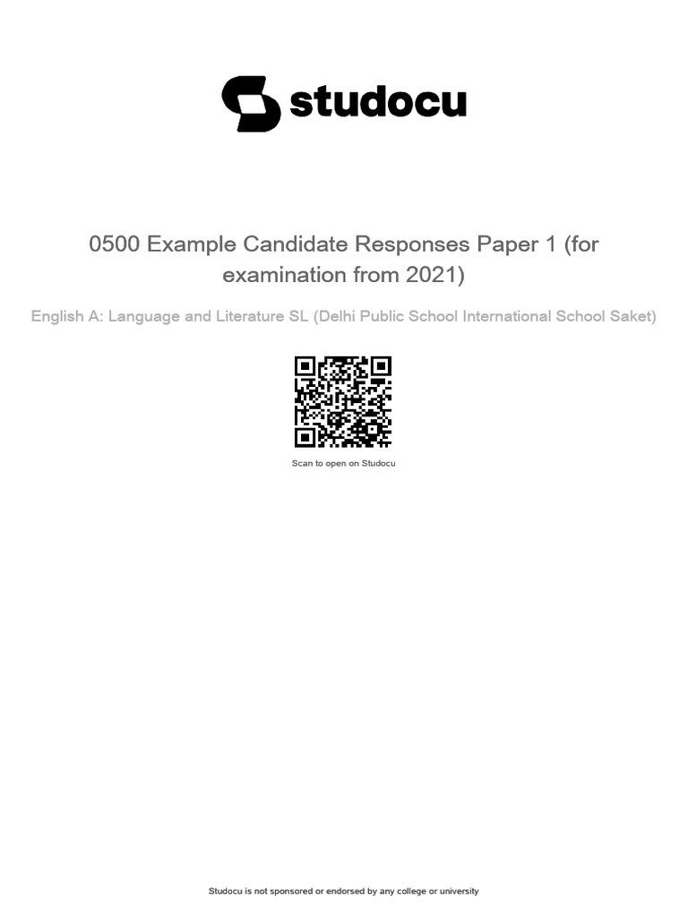0500 Example Candidate Responses Paper 1 For Examination From 2021 ...