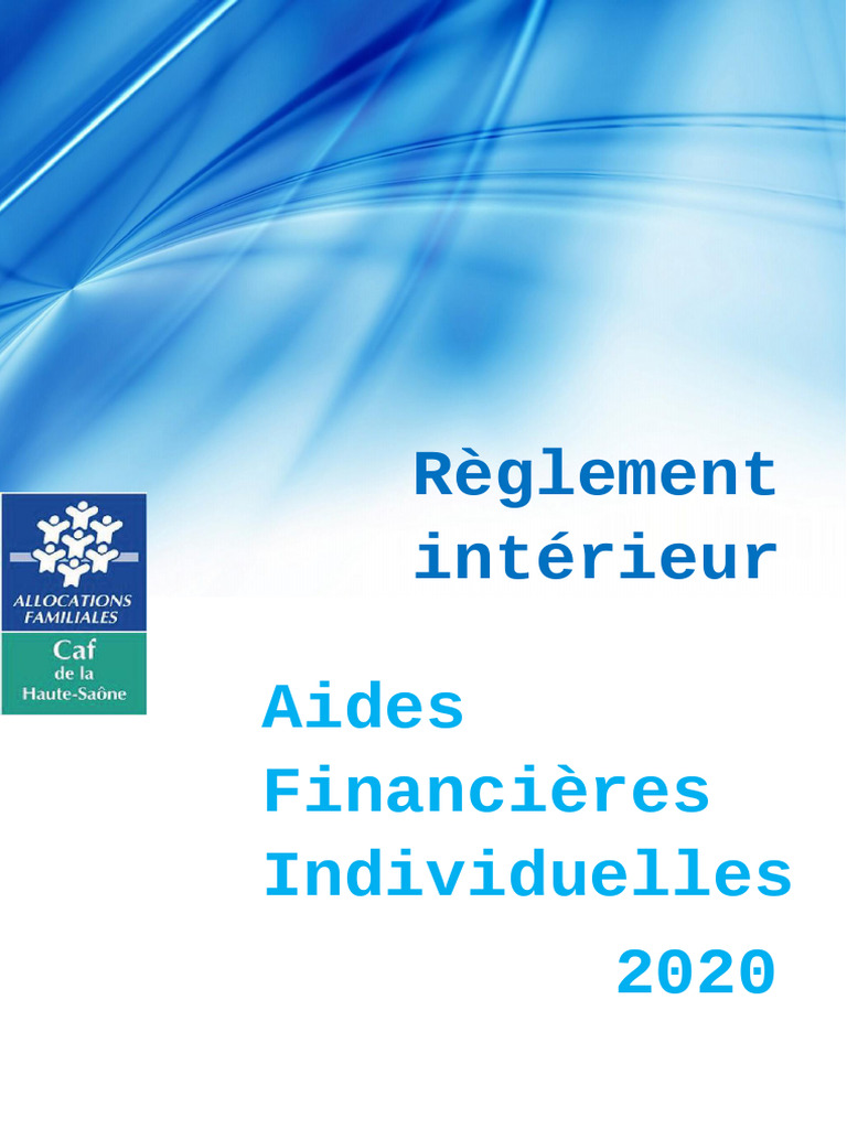 Aides financières CAF pour familles 2020 | PDF