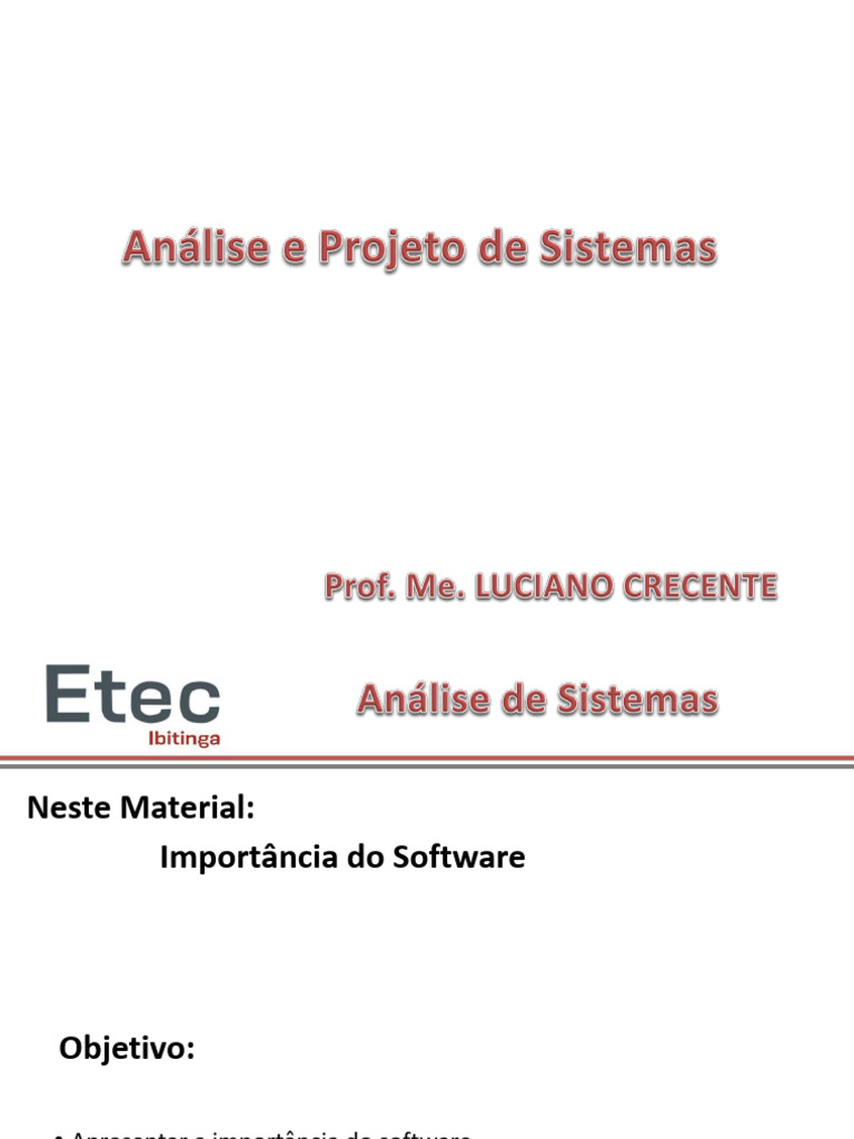 Importância do Software e Qualidade | PDF | Programas | Tecnologia da ...