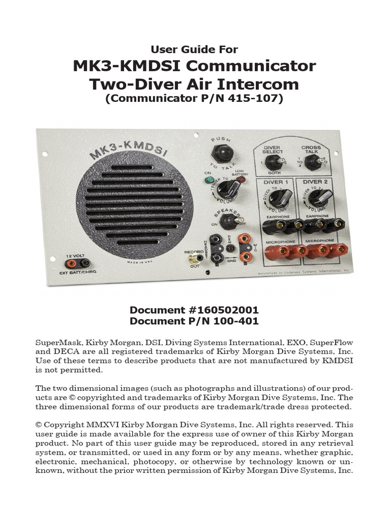 100-401 Mk3 Kmdsi Communicator User Guide Hi | PDF | Battery Charger ...