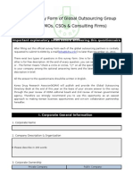 4. Official Survey Form of Global Outsourcing Group(CROs CMOs CSOs Consulting Firms)