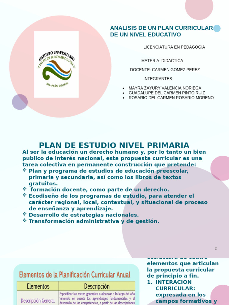 Analisis Curricular 103349 | PDF | Plan de estudios | Aprendizaje