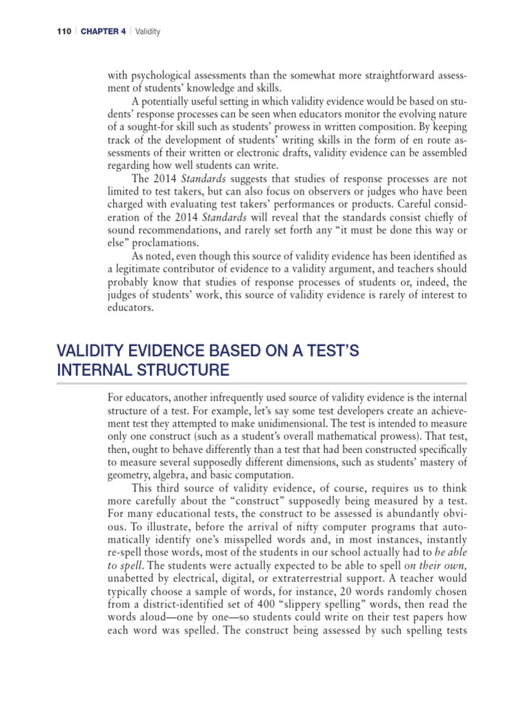 Validity Evidence in Educational Testing | PDF | Validity (Statistics ...