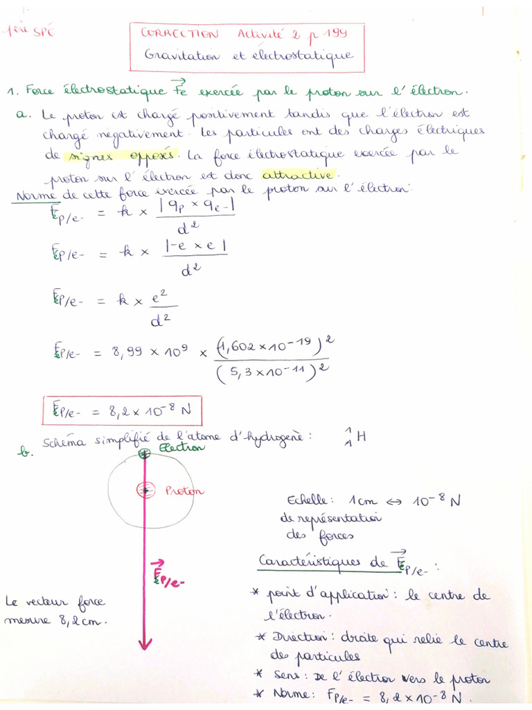 Correction Activité 2 P 199 | PDF