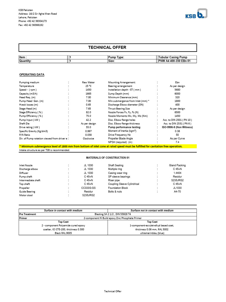 Technical Datasheet For PNW Pump | PDF | Pump | Machines