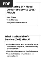 Countering Syn Flood Denial-Of-Service (Dos) Attacks: Ross Oliver Tech Mavens