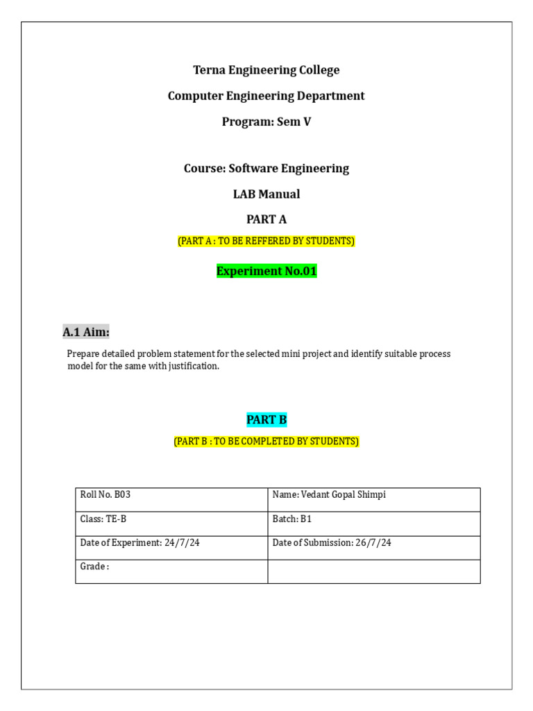 se exp 1 b03 | PDF | Agile Software Development | Software Testing