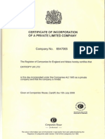 Certificate of Incorporation