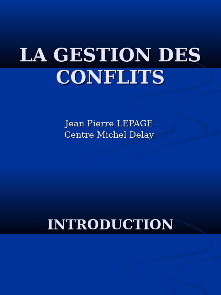 Gestion des Conflits et Émotions humaines | PDF | Émotions | Psychologie