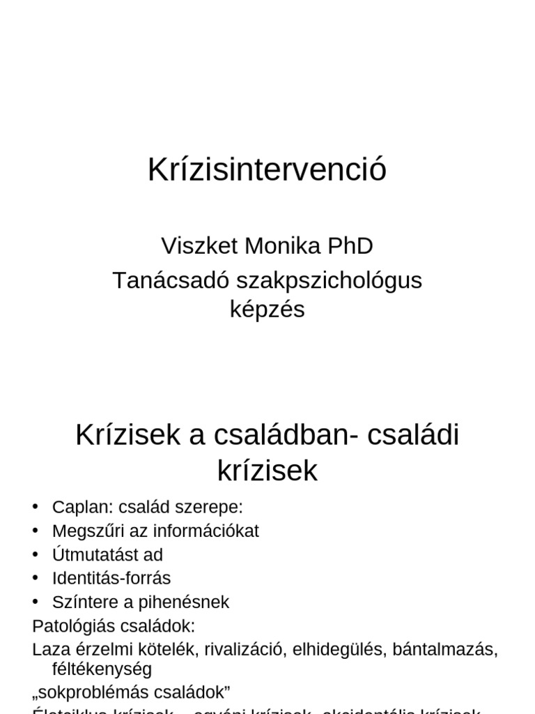 Krízis Előadás | PDF