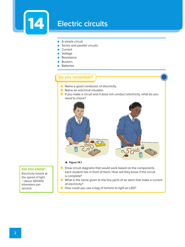 Grade 8 Speed Read Unit 9 | PDF | Voltage | Series And Parallel Circuits