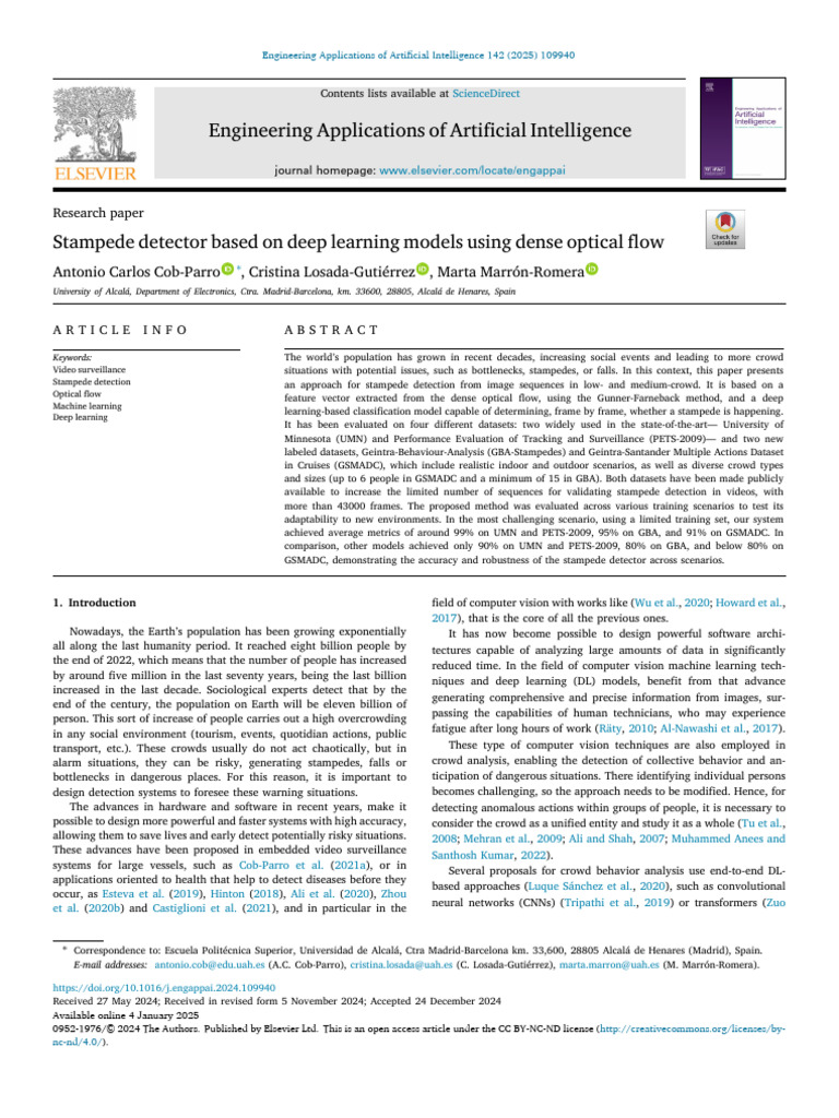 Deep Learning Stampede Detection System | PDF | Computer Vision | Deep ...