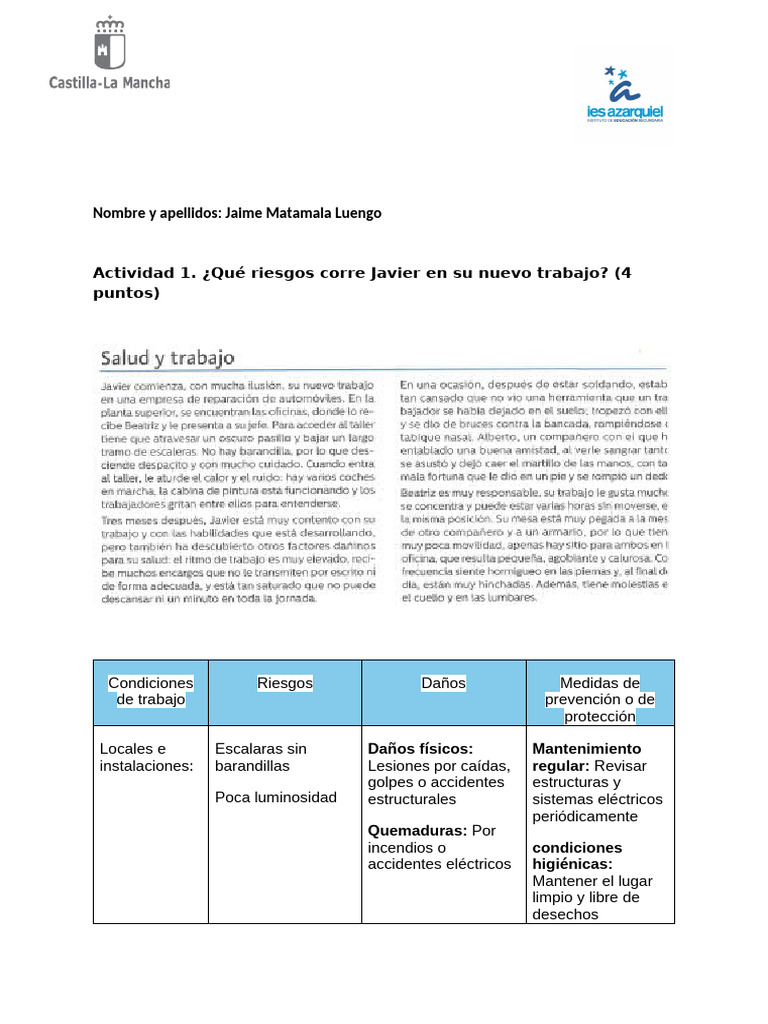 Riesgos Laborales y Prevención en el Trabajo | PDF | ruido | Contaminación