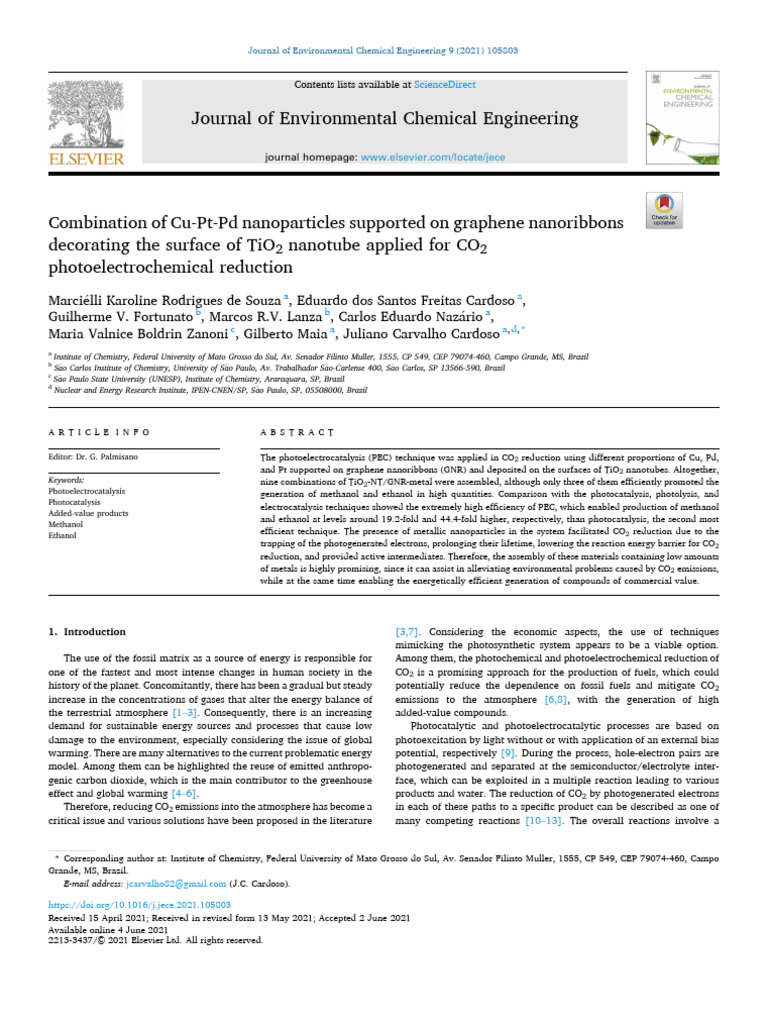 Combination of Cu-Pt-Pd Nanoparticles Supported On Graphene Nanoribbons ...