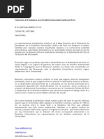 Download Carta dirigida desde la FEPUC al Vaticano by Sigrid Bazan SN82724868 doc pdf