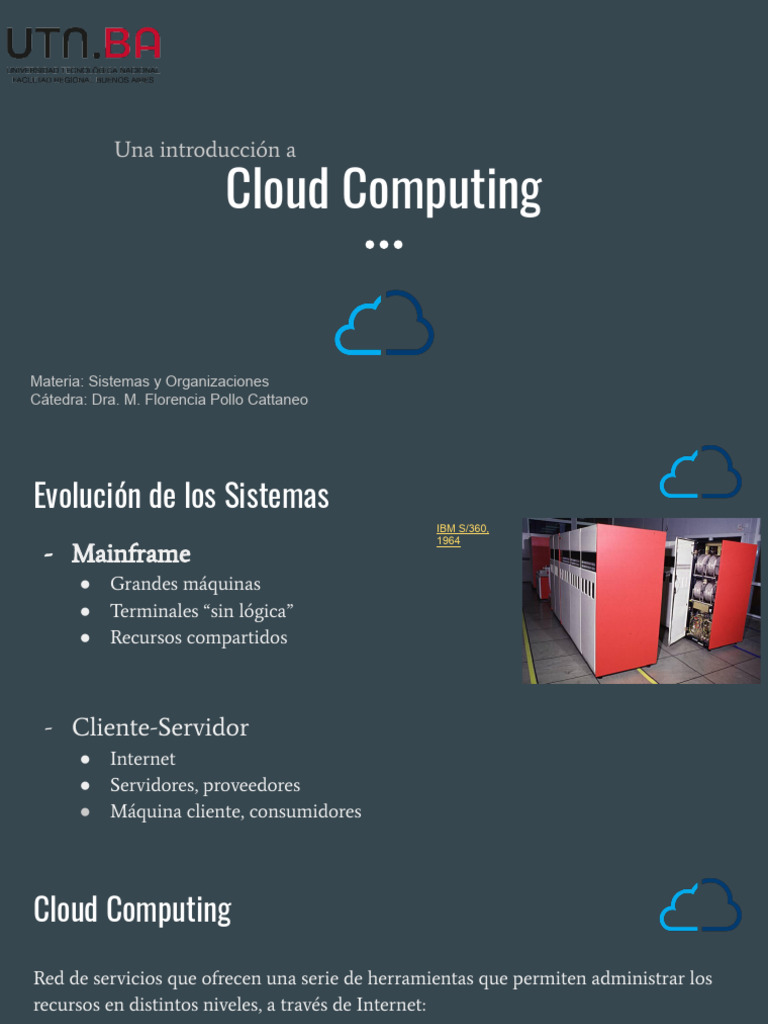 Introducción al Cloud Computing y sus Servicios | PDF | Computación en ...