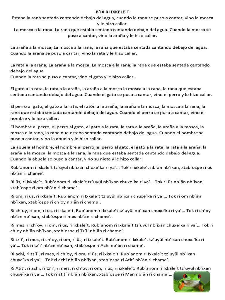 La Rana y el Canto Silenciado | PDF | Animales y humanos | Zoología