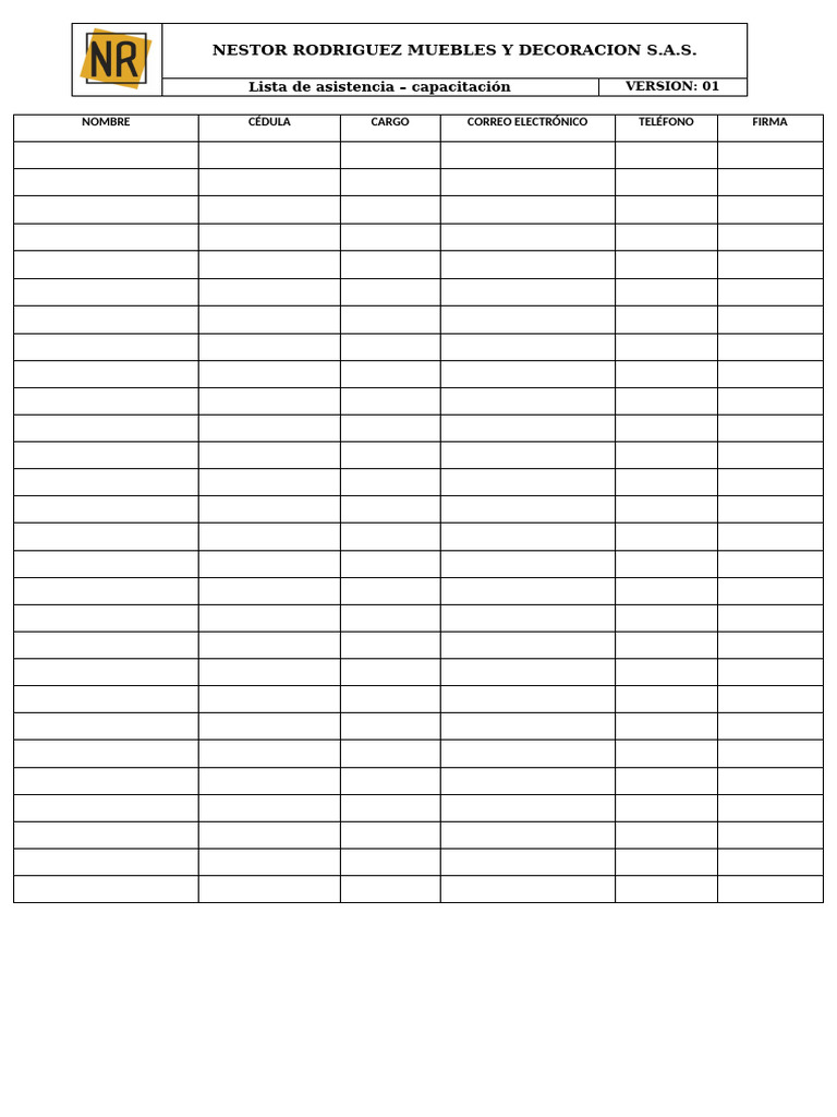 GD FO 28 Formato Lista de Asistencia | PDF
