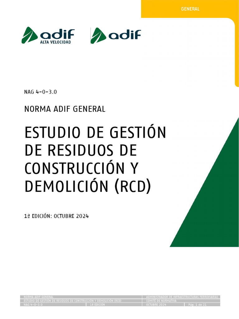 Nag4030 Ed1 FC1 | PDF | Residuos | Gestión de residuos