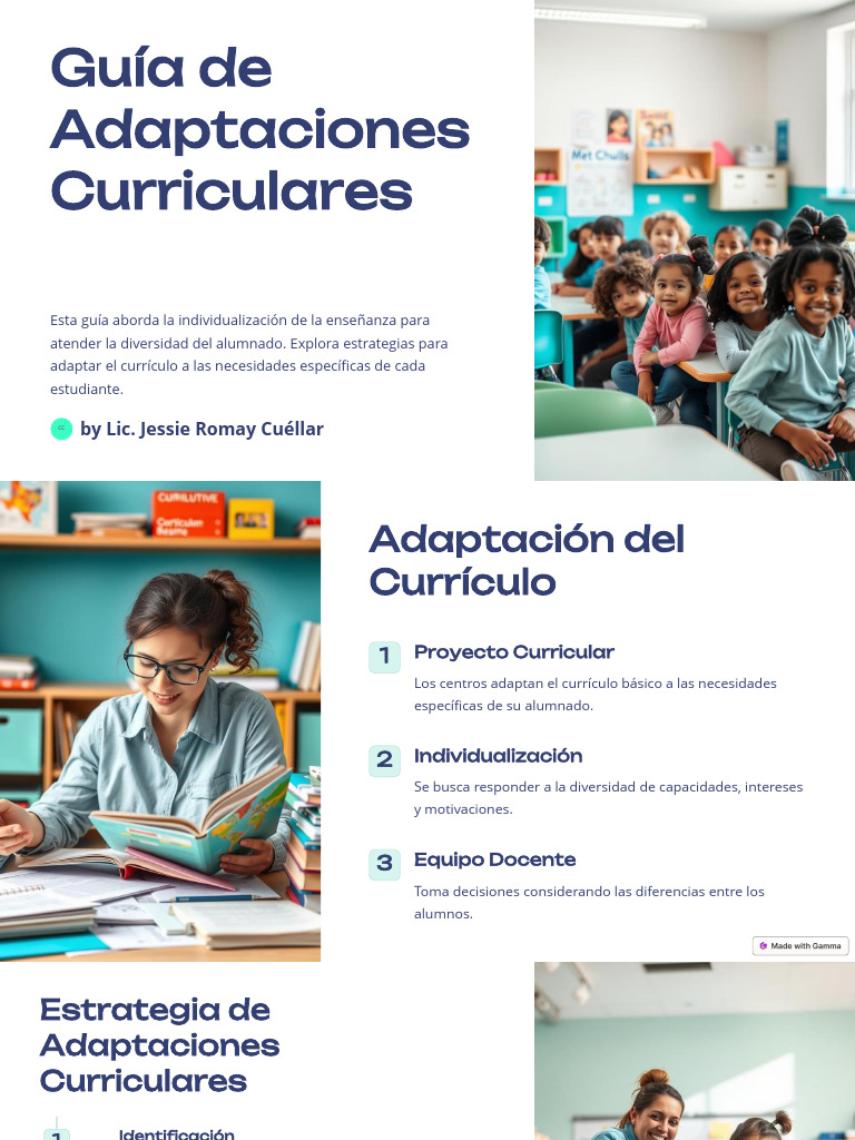 Guía de Adaptaciones Curriculares Efectivas | PDF | Plan de estudios ...