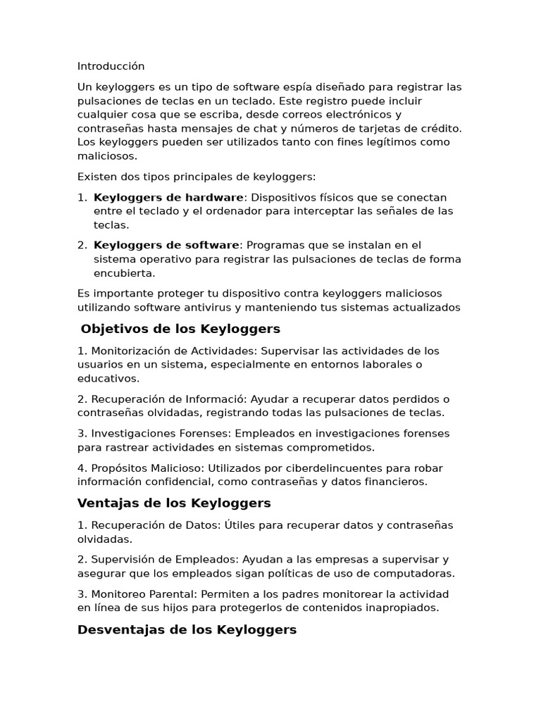 Tipos de Keyloggers y sus Usos | PDF | Contraseña | Cibercrimen