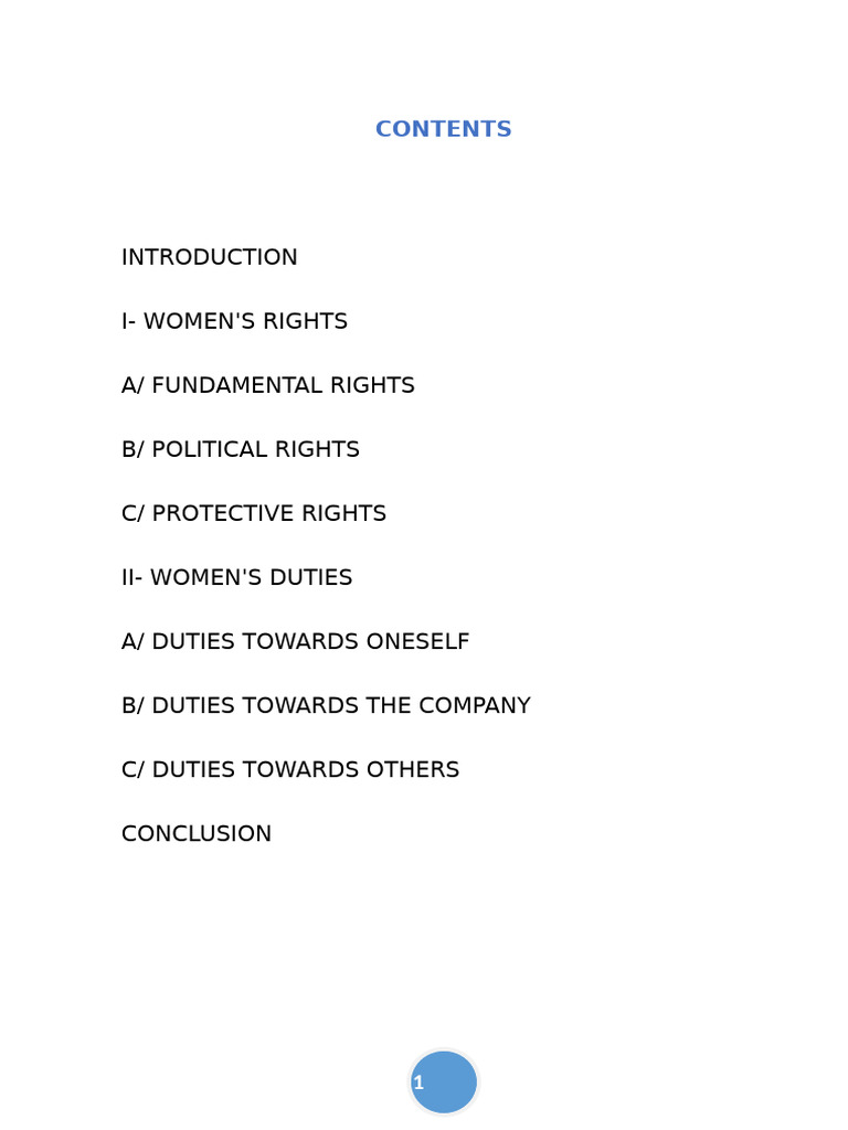 Women's Rights and Duties Guide | PDF | Gender Studies | Gender Equality