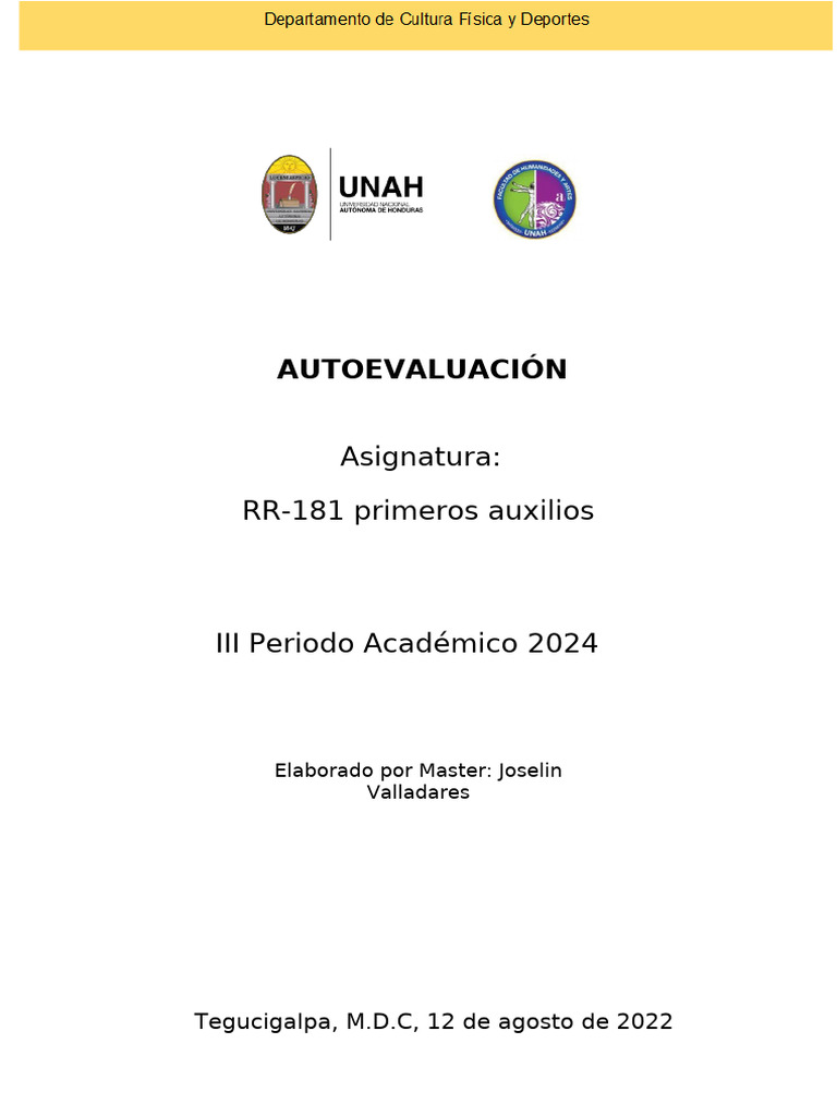AAutoEvaluacion 2024 3er Pac Paux | PDF