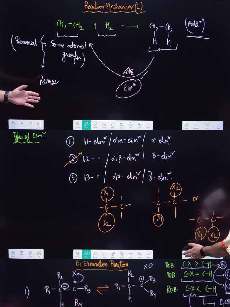 E1 Elimination Reaction Mechanism | PDF