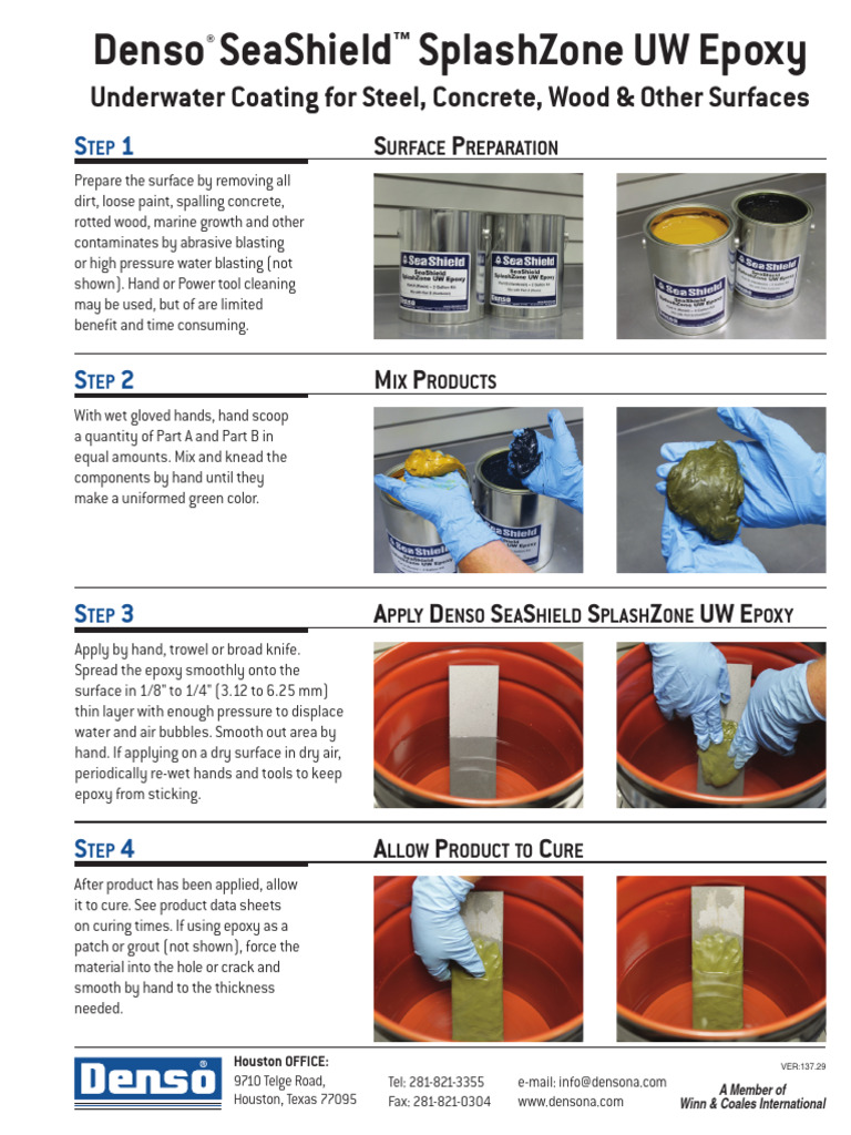 SplashZone UW Epoxy Application Guide | PDF